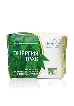 Прокладки на критические ночи «Энергия трав» 8 шт.