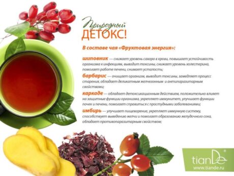 Фруктовый чай Энергия очищения от TianDe
