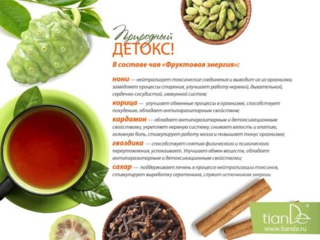 Фруктовый чай Энергия очищения от TianDe