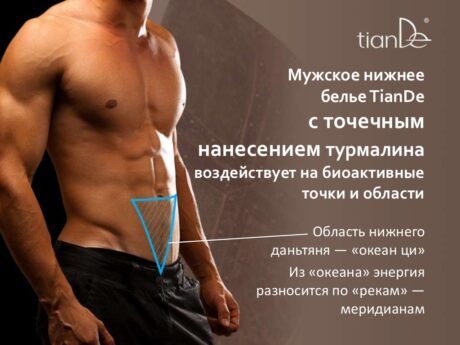 Мужское нижнее белье с точечным нанесением турмалина