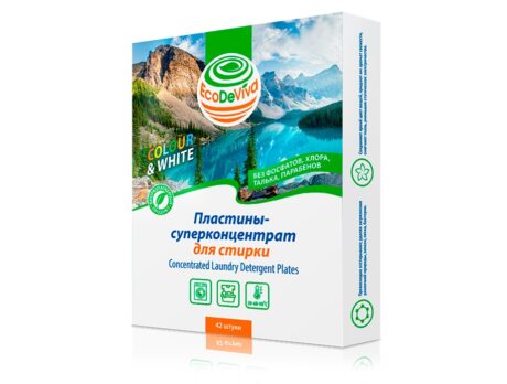 Пластины-суперконцентрат для стирки EcoDeViva, 42 шт